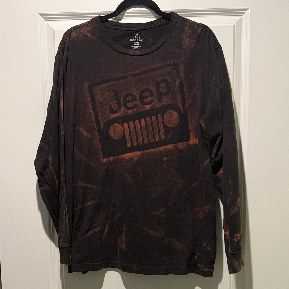 Jeep Black and Orange bleached Graphic Tee